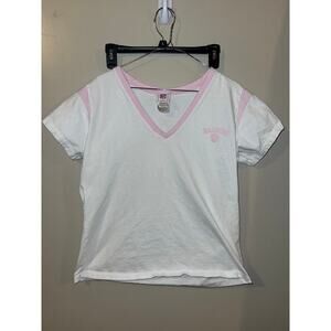 Raiders NFL for Her Size XL 100% Cotton V-neck pink Sparkle White Merch